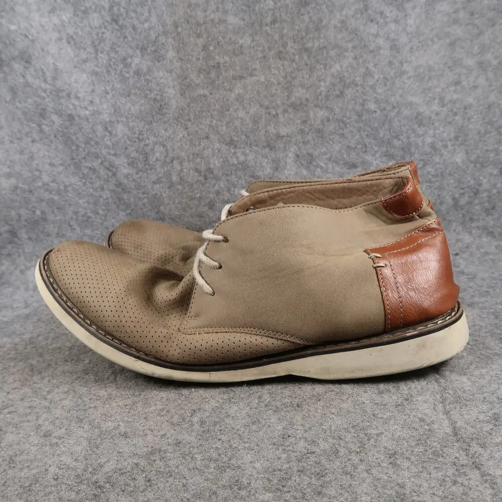 Madden Shoes Mens 9.5 Chukka Derby Boot Casual Devlyn Lace Up Brown Classic